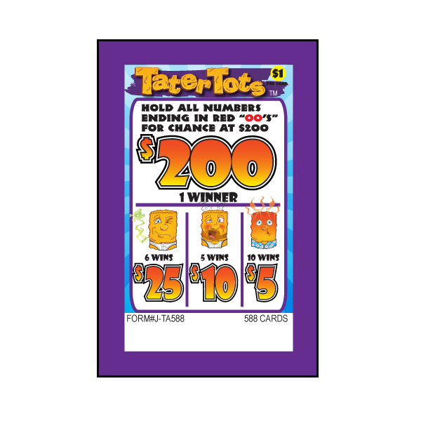 TATER TOTS PULL TAB 588 TICKETS