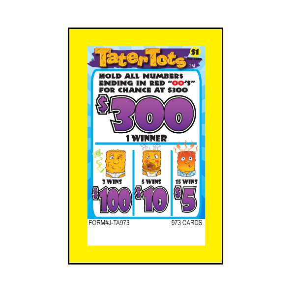 TATER TOTS PULL TAB 973 TICKETS