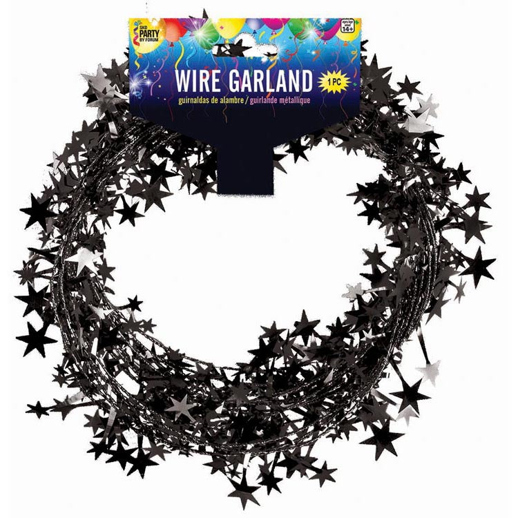 25 FT. STAR GARLAND - BLACK