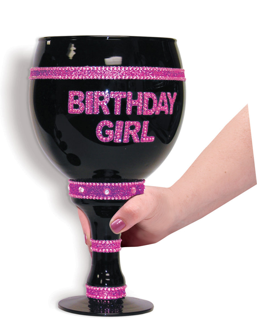 BIRTHDAY GIRL RHINESTONE JUMBO GOBLET
