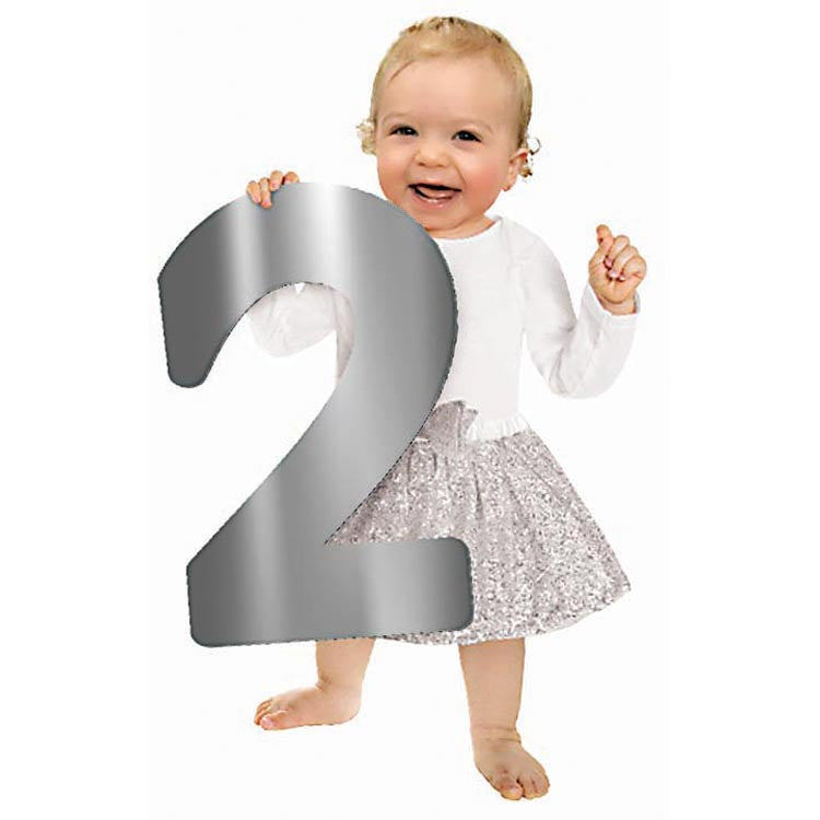 24″ Silver Metallic Number 2