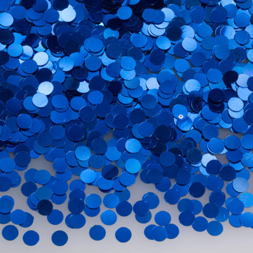 ROYAL BLUE DOT CONFETTI 4OZ