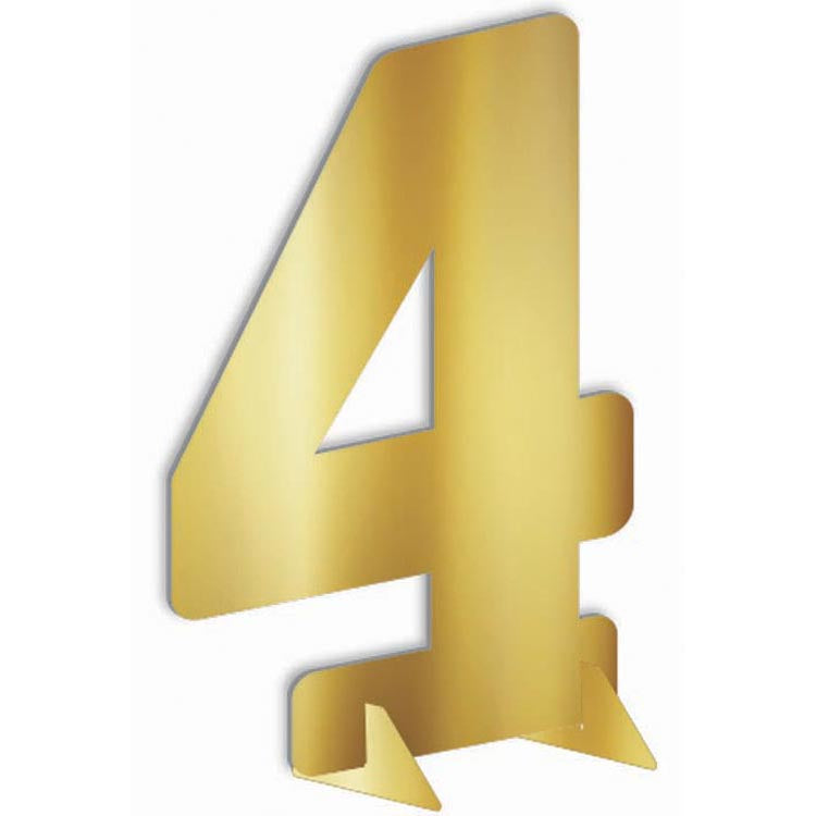 24″ Gold Metallic Number 4