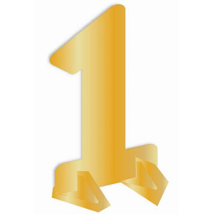 24″ Gold Metallic Number 1