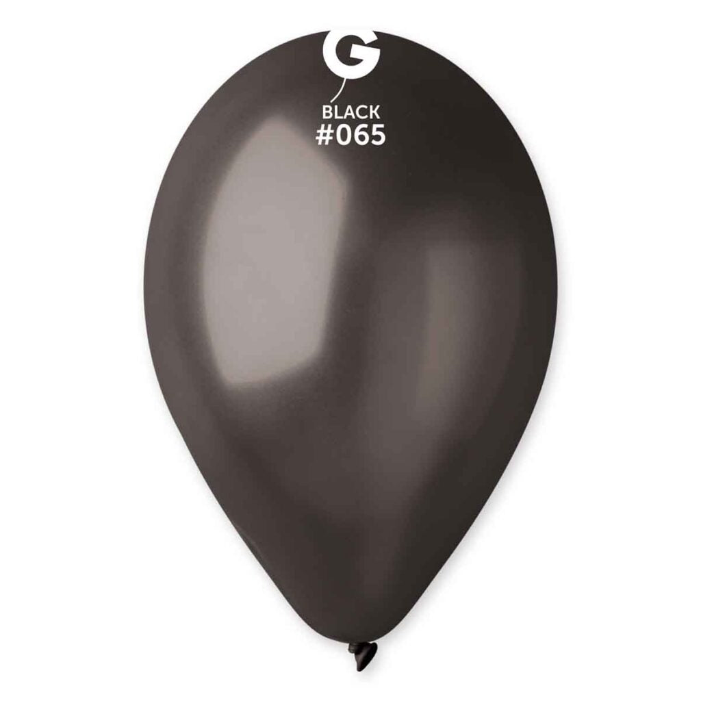 Black Metallic Gemar Latex Balloons