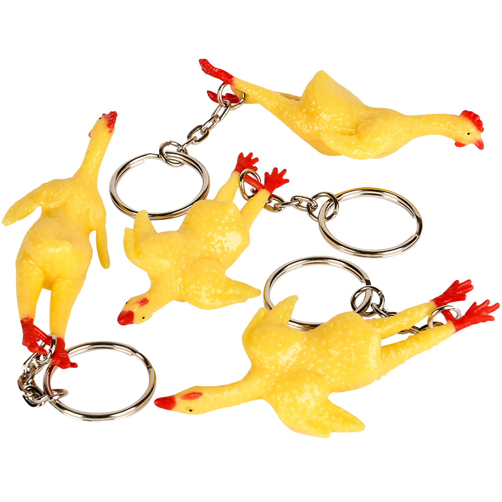 RUBBER CHICKEN KEYCHAINS