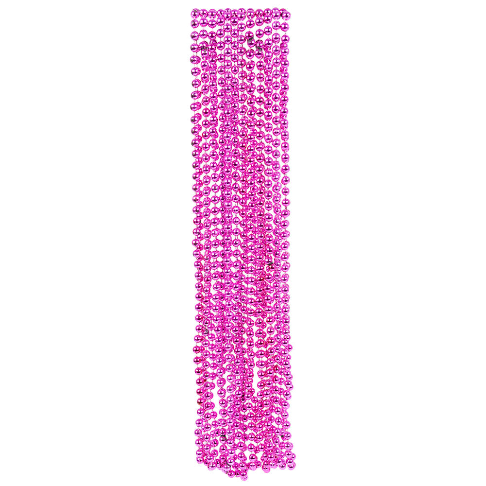 PINK BEAD NECKLACES 12CT