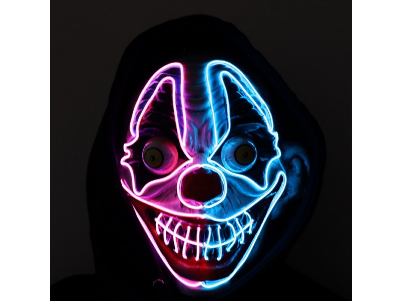 CLOWN TWO TONE LIGHT UP MASK