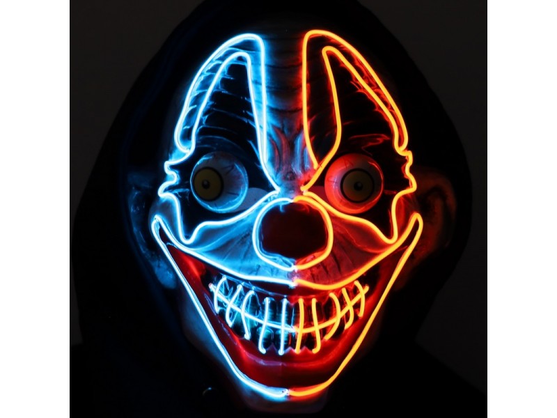 CLOWN TWO TONE LIGHT UP MASK