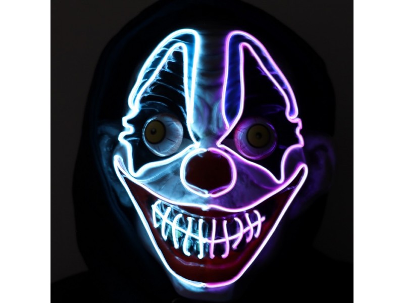 CLOWN TWO TONE LIGHT UP MASK