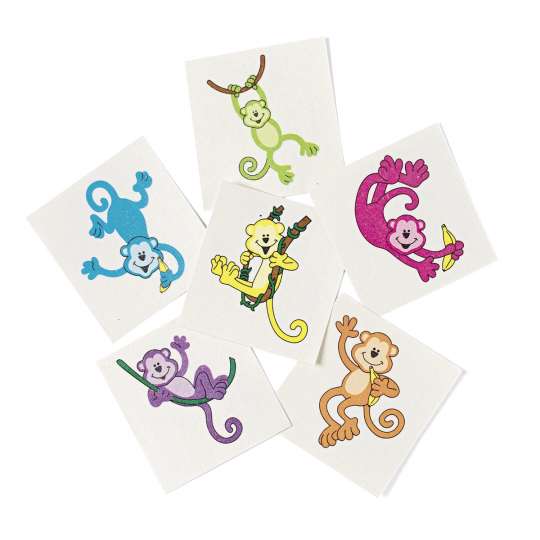 Neon Monkey Temporary Tattoos