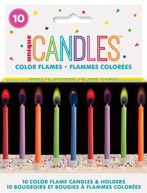 COLOR FLAME BIRTHDAY CANDLES