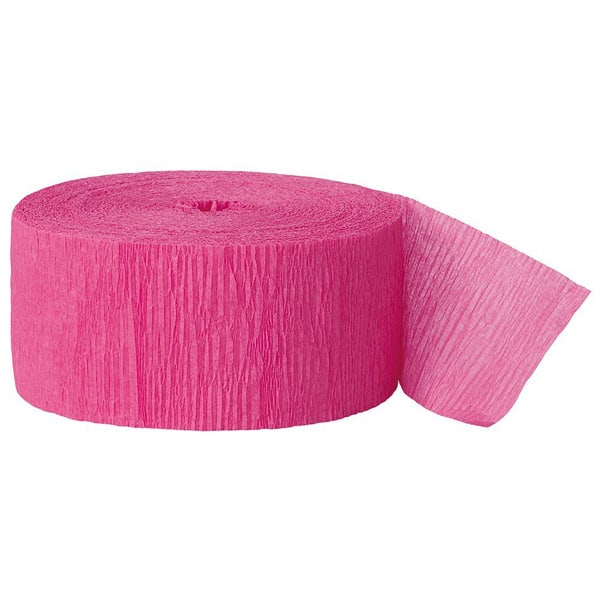 CREPE STREAMER - 81' HOT PINK