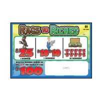 RAGS TO RICHES PULL TAB 287 TICKETS
