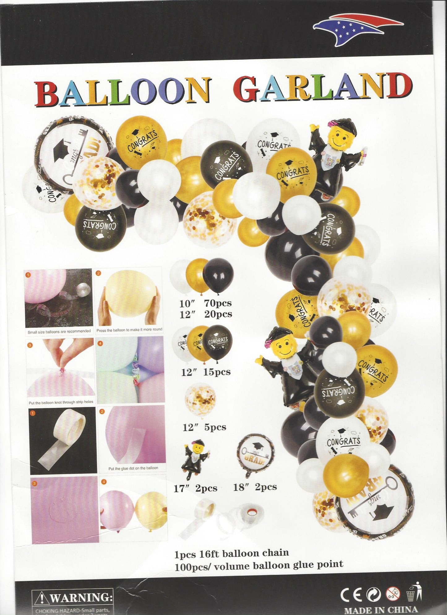 CONGRATS GRAD BALLOON GARLAND