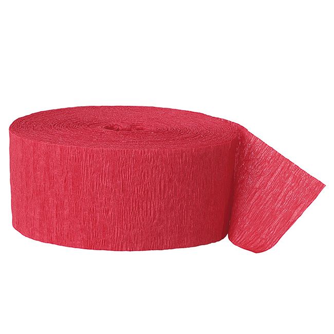 Red 81' Crepe Streamer