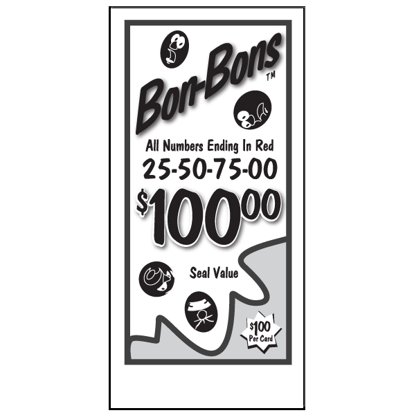 BON BONS PULL TAB 168 TICKETS