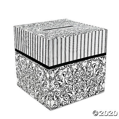 Black and White Wedding Card Box