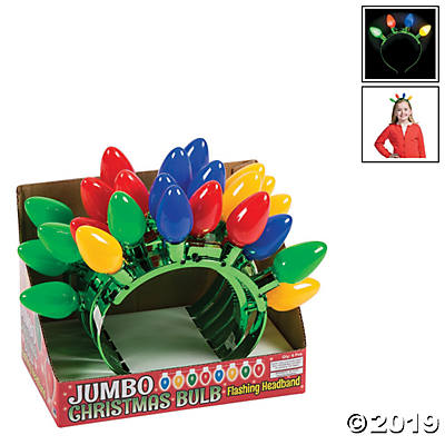 CHRISTMAS BULB LIGHT-UP HEADBAND