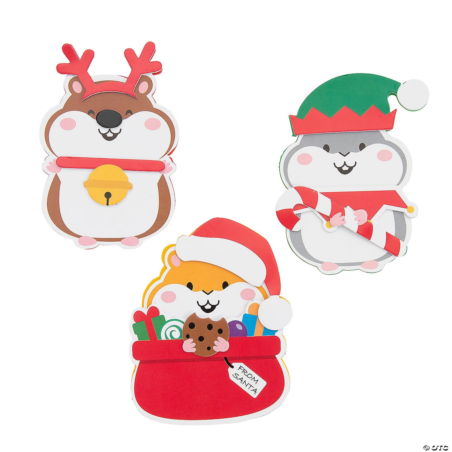 CHRISTMAS HAMSTER MAGNET CRAFT KIT MAKES 12