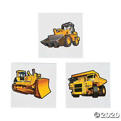 Construction Temporary Tattoos