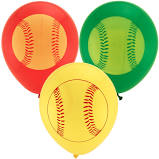 Fastpitch Softball 12" Latex Balloons