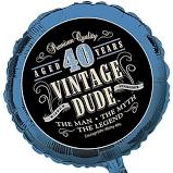 VINTAGE DUDE 40TH FOIL BALLOON