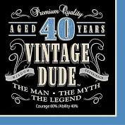 40 VINTAGE DUDE LUNCHEON NAPKINS