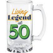 LIVING LEGEND AT 50 GLASS TANKARD
