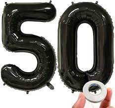 TWO 40" JUMBO NUMBER BALLOONS - "50"