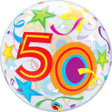 22" BUBBLE BALLOON 50TH BIRTHDAY