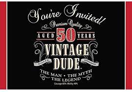 50 VINTAGE DUDE INVITATIONS