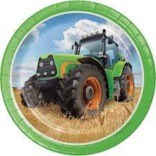 TRACTOR TIME 9" PLATES