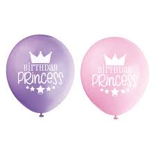 Birthday Princess 12" Latex Balloons