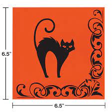 Black Cat Luncheon Napkins