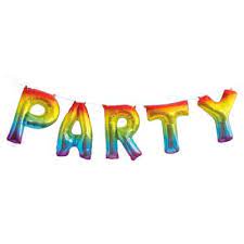 RAINBOW PARTY MYLAR BANNER