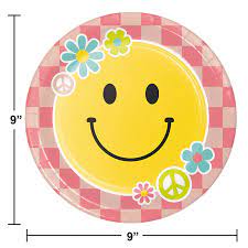 Flower Power Paper Dinner Plates