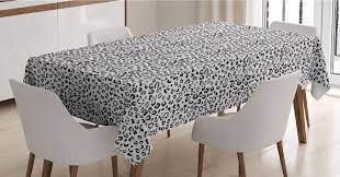 Snow Leopard Print Plastic Tablecover