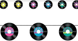 50's Record Streamer Decoration