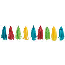 Rainbow Tassel Garland