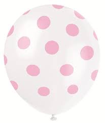 Polka Dot 12" Balloons - Pink