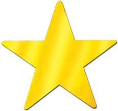 12" Gold Foil Star Cutout