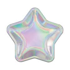 Purple Galaxy 8" Star Shaped Paper Plates