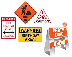 Construction Party Signs