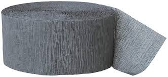 Crepe Streamer - 81' Gray