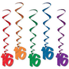 Multi Color "16" Metallic Whirls