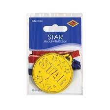 "Star" Gold Medal w/Ribbon