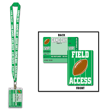 Game Day Party Pass Lanyard