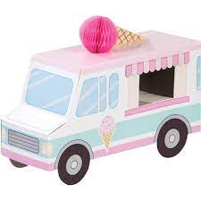 PASTEL ICE CREAM TRUCK CENTERPIECE