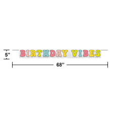 Flower Power Birthday Vibes Banner